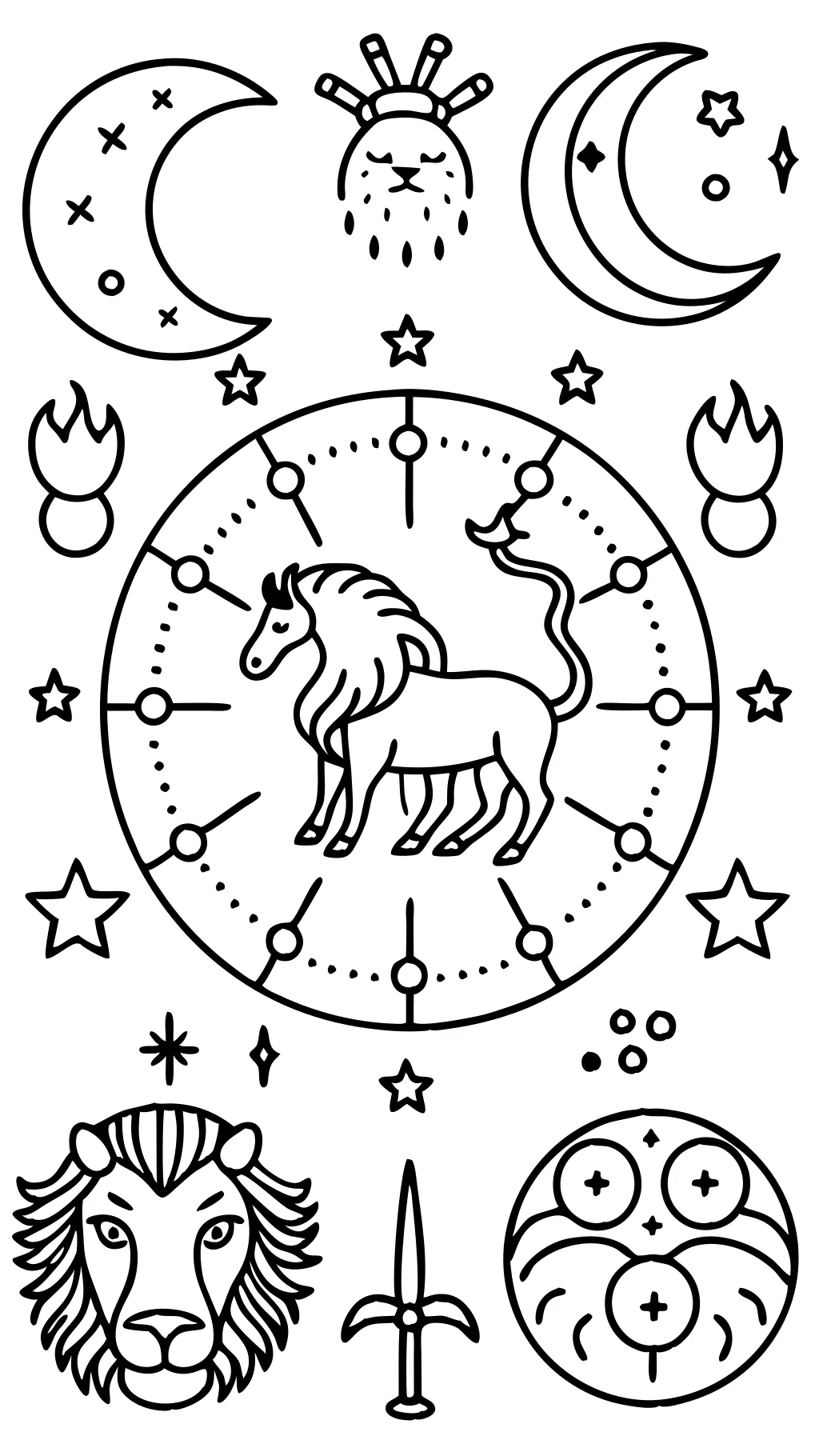 astrology coloring pages